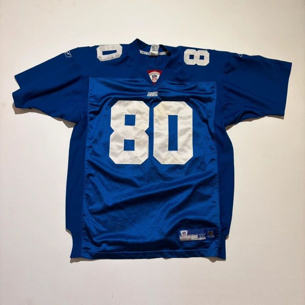 NFL Reebok New York Giants Shockey Jersey Number 80